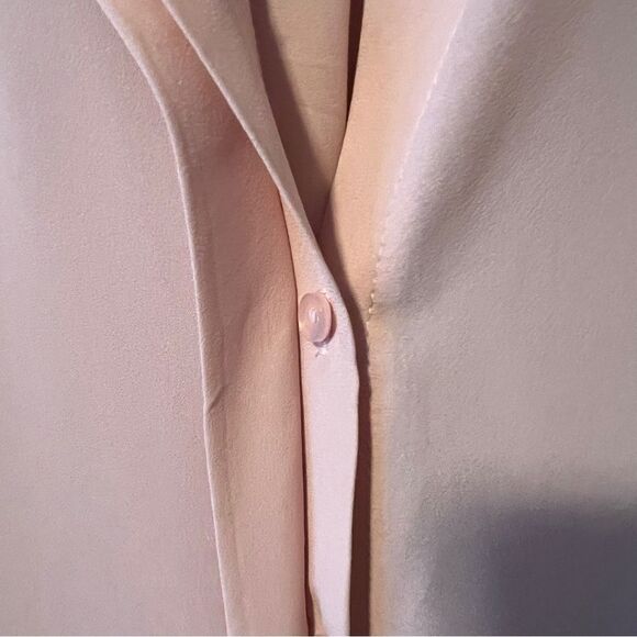 Code By Lifestyle Pink Hidden Button Pleated Sleeve Feminine Blouse Size 14 - Picture 4 of 7